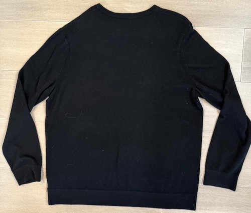 Maglione uomo Theory nero lana Harman taglia XXL NUOVO CON ETICHETTA $285 - Foto 2 di 5