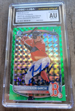 Jhostynxon Garcia Signed 2025 Bowman Baseball Card #BCP43 CGC JSA Red Sox /99