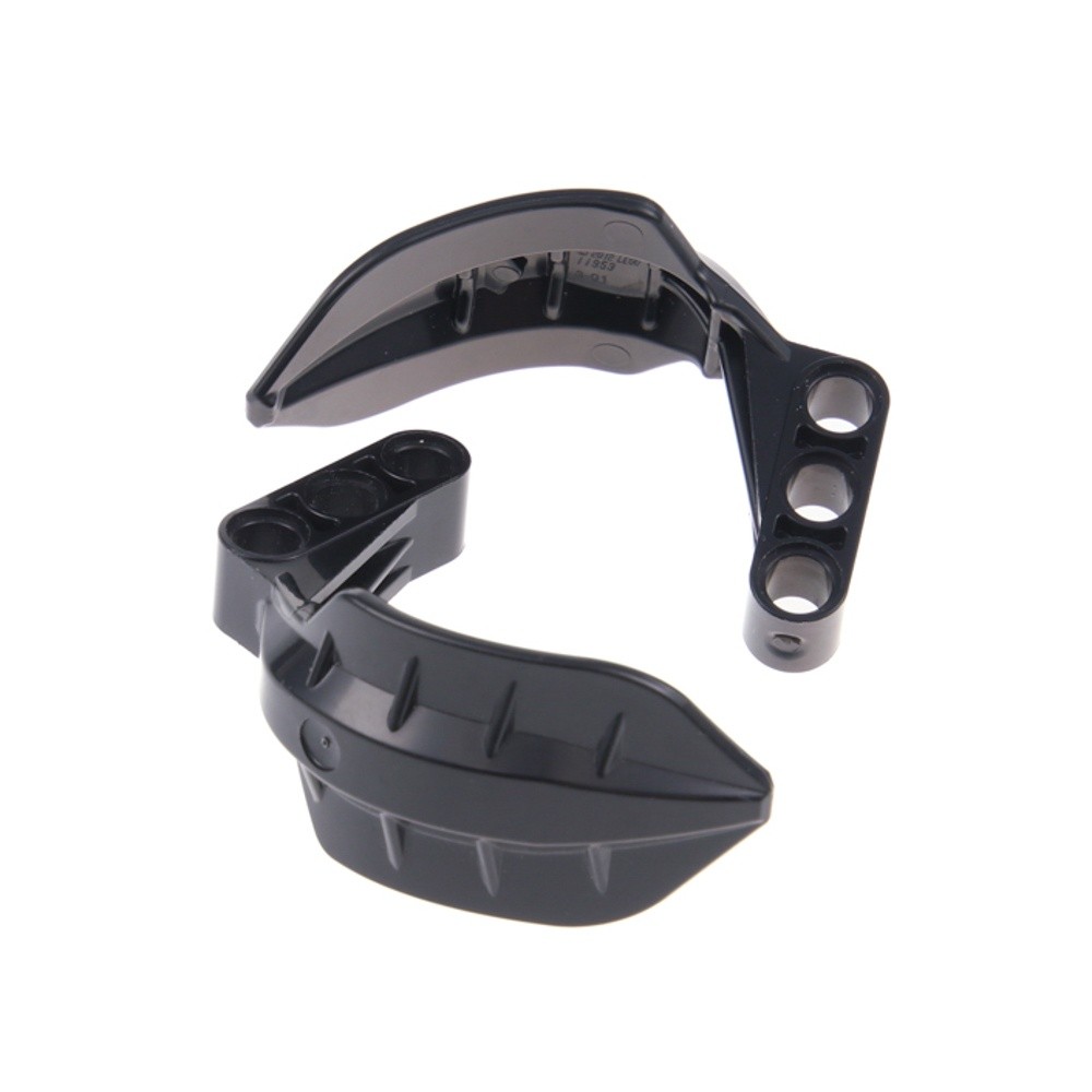 2x LEGO Technic Gripper Claw Black Type1 Liftarm 3L Shovel Hook 11953