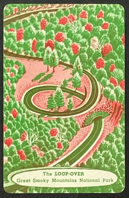 Smoky Mountains Park Loop Over Vintage Single Swap Playing Card