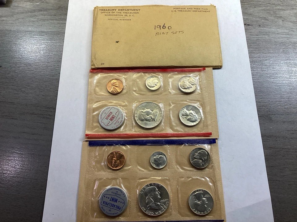1960 PD Mint Set in Original Packaging 10 Coins 102125 10re - Image 2 of 4