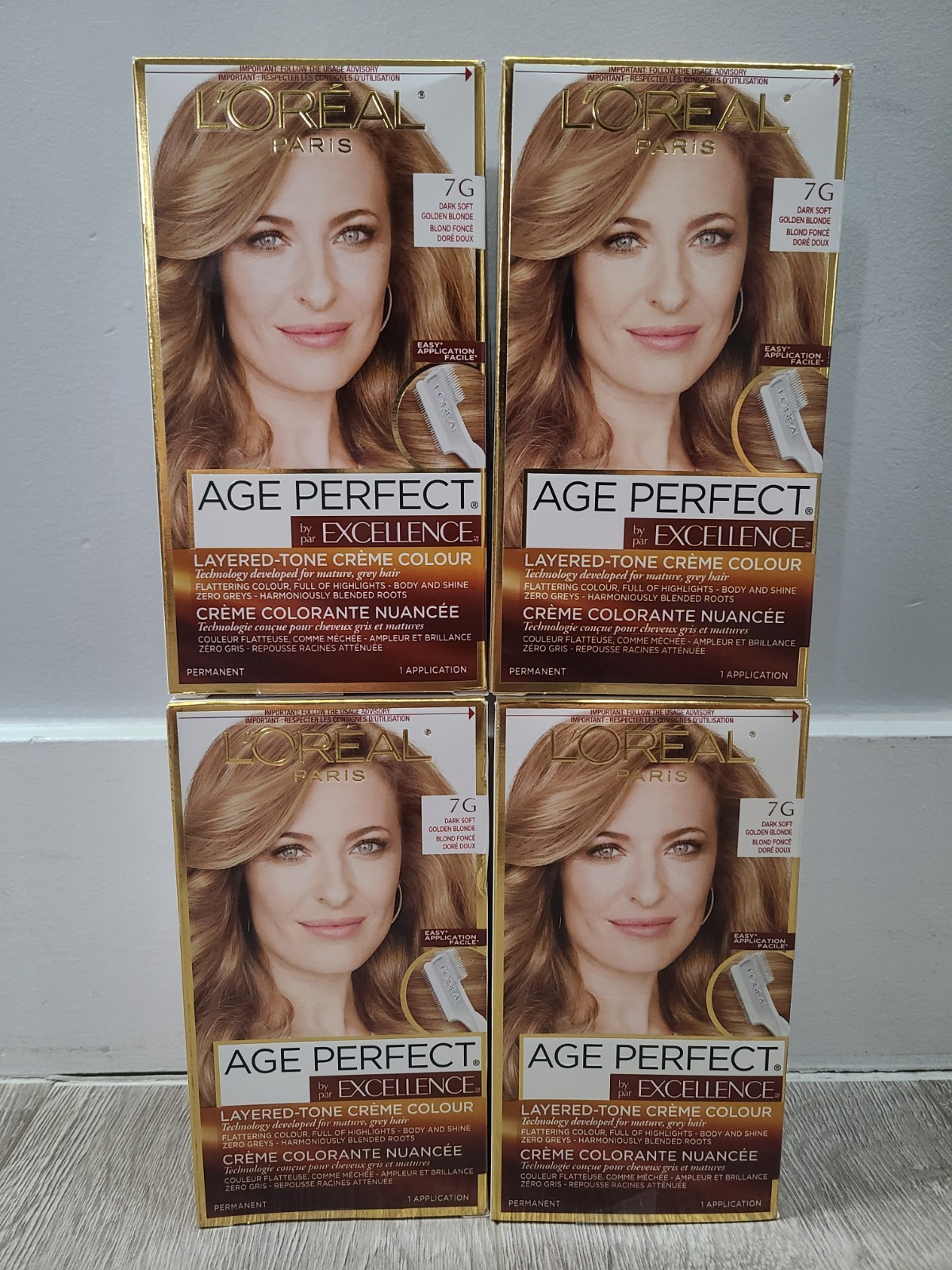 4 x L'oreal Paris Age Perfect Excellence 7G Dark Soft Golden