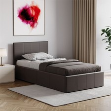 Image of Bed Faux Leather Small Double King Size 3FT 4Ft 5Ft Ottoman Storage UKFR