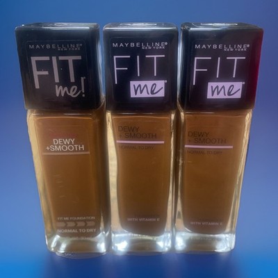 Maybelline Fit Me! Dewy + Smooth Foundation 360 Mocha Lot Of 3 Bottles