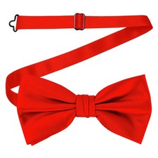 Classic Adjustable Bow Tie Mens Womens Pre Tied Plain Dickie Bowtie Wedding