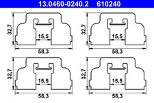 Zubehörsatz Scheibenbremsbelag vorne Ate 130460 02402 für DACIA RENAULT