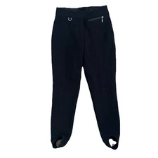 Fera Skiwear Ski Pants Black Stretch Stirrup Legs Apres Womens Size 10R