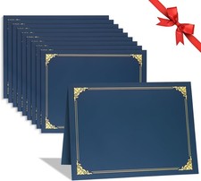 10 Packs Certificate Holders, Navy Blue Certificate Covers, Diploma Holders, Cer