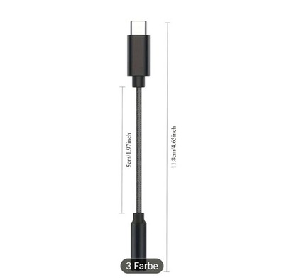 USB Typ C zu 3,5 mm Klinke AUX Kopfhörer Adapter Samsung Galaxy S20 S21 S22 S23