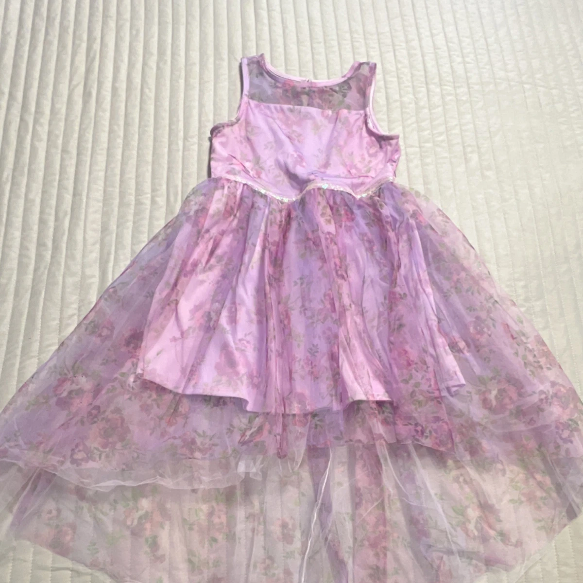 pink and violet dresses Long Purple Print Prom Dress: Andrea & Leo A1286 Lavender / 2 The lace Pink & Violet Girls Sleeveless