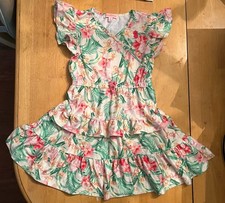 Tommy Bahama Cute Vacation Twirl Dress Girl s Size 4 4T Floral Ruffle Tropical