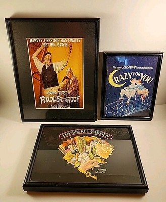 #ad Broadway Musical Framed Prints Fiddler on Roof Crazy For You amp; Secret Garden $38.00