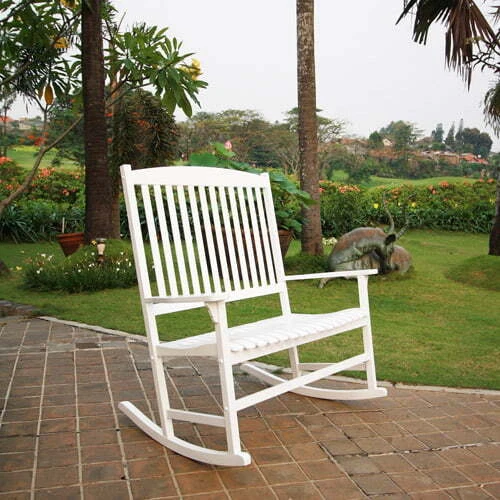 Outdoor 2 Person Double Rocking Chair White eBay