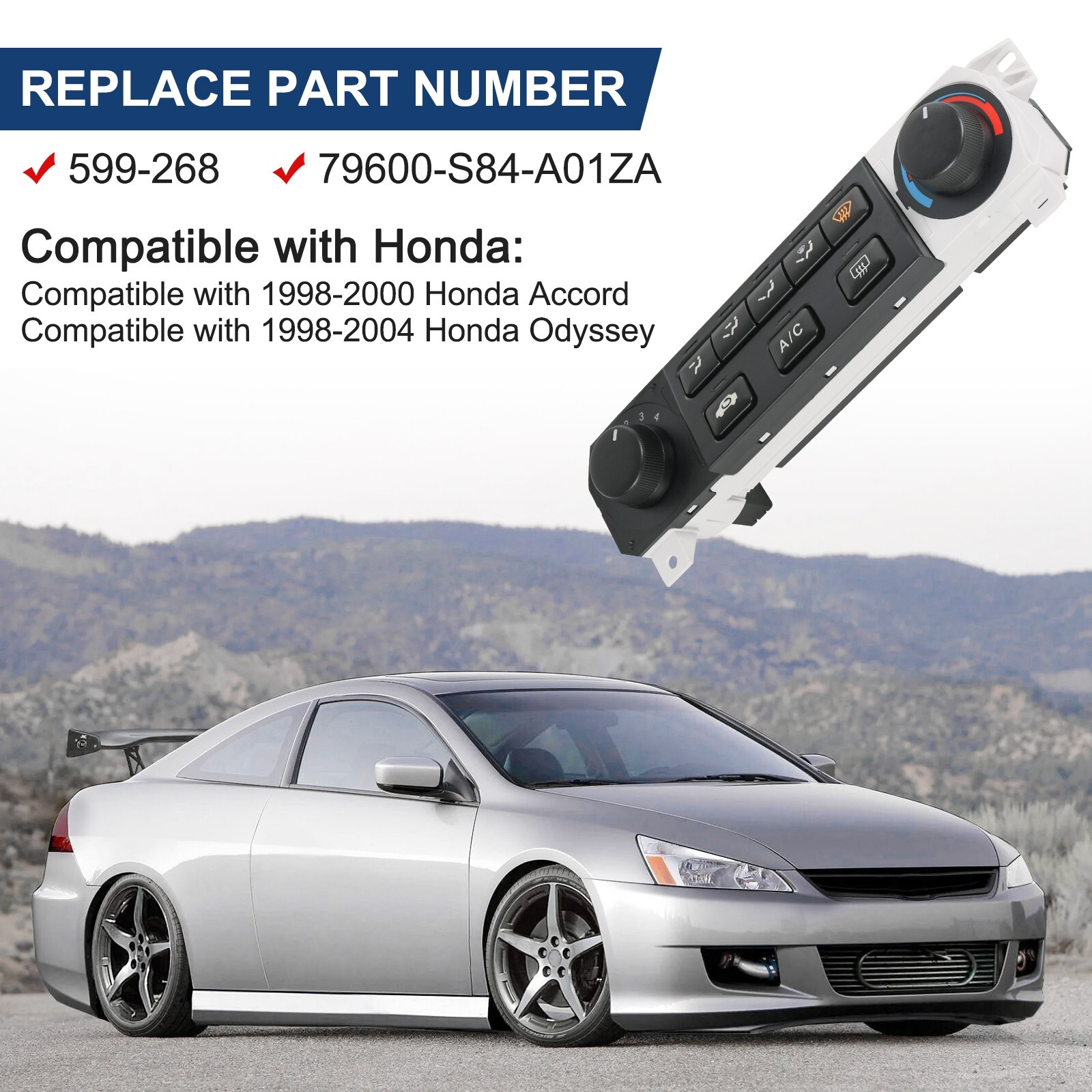 A/C Heater Climate Control Module For 98-00 Honda Accord 1998-04 Honda Odyssey 