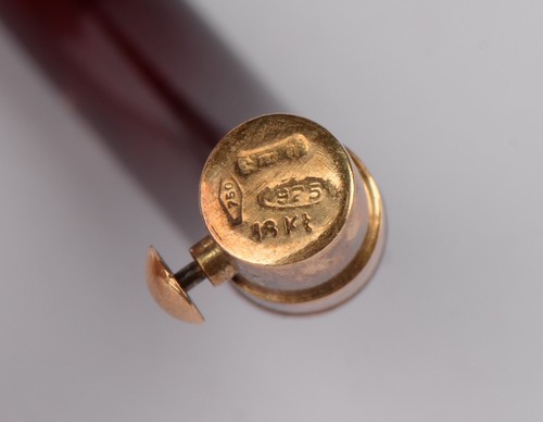 Bracciale La Nouvelle Bague in oro giallo 18 carati, argento sterling 925 e smalto rosso - Foto 14 di 19