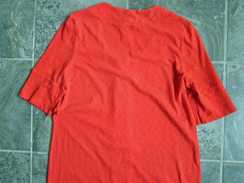 The Territory Ahead Dress Medium 100% Cotton Red Orange Sheath Casual Knit EUC! - 第 6/8 張圖片