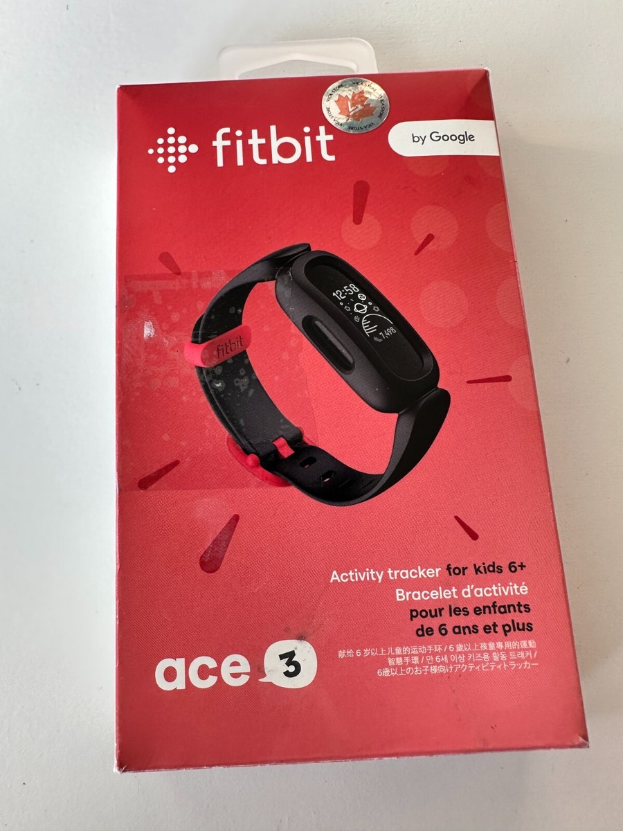 Fitbit Ace Tracker d'activité enfant Noir/Rouge sport Boîte