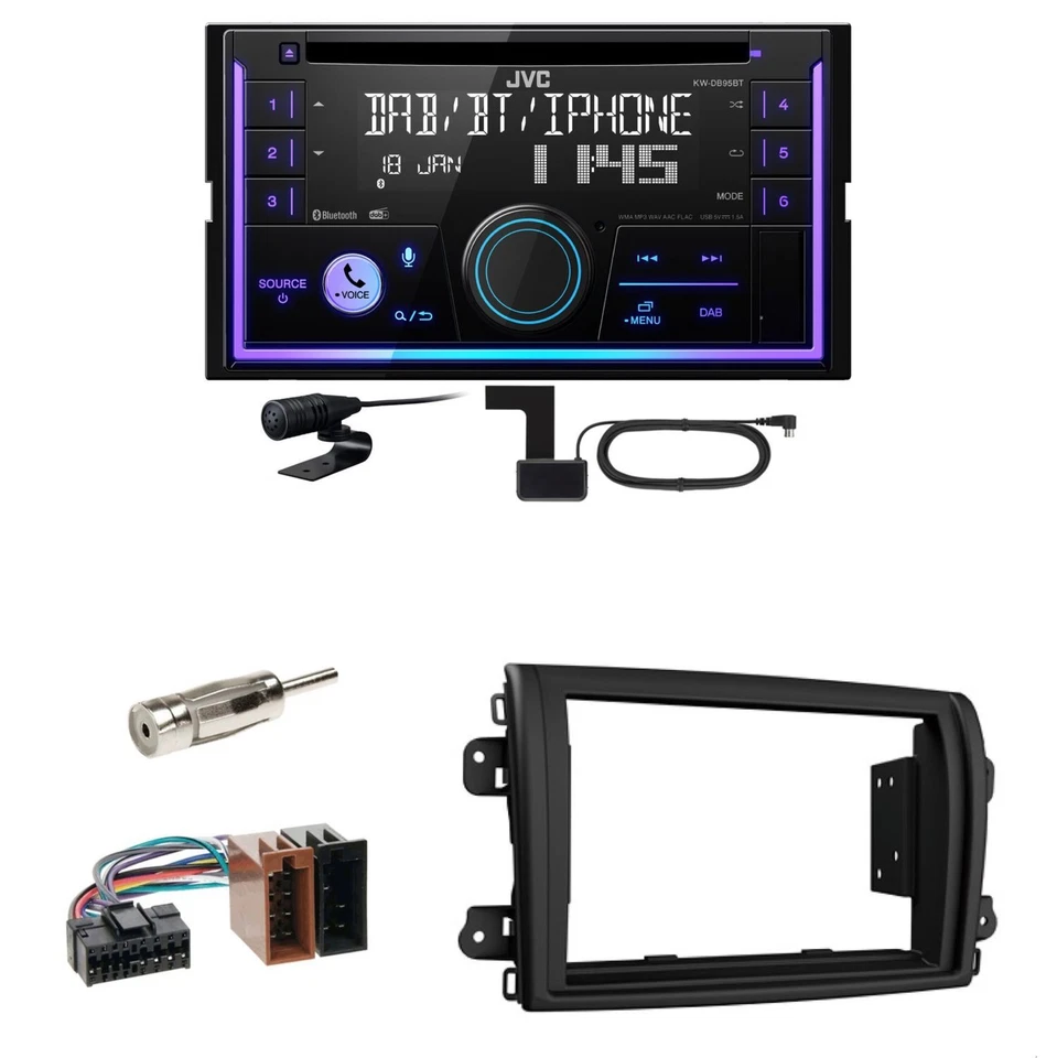 JVC KW-DB95BT Bluetooth Digitalradio USB CD Einbauset für Fiat Ducato ab 2022 - Bild 1 von 1