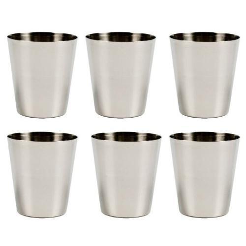 6 Pack Stainless Steel Shot Glass Glasses 1 fl oz 30ml Set of 6 New - Picture 1 of 4