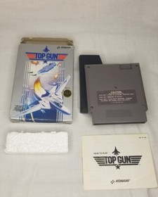 Nintendo NES Top Gun 5 tornillos en caja completa con caja manual completa Rev-A 
