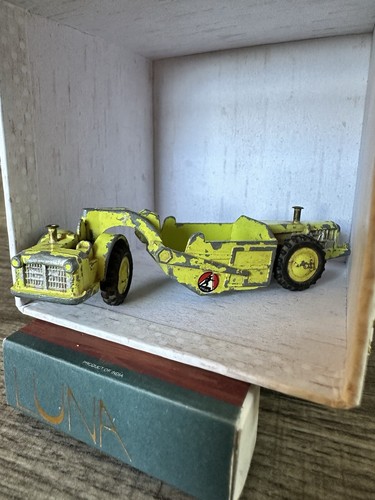 Vtg c1960s Lit'l Toy Euclid TS24 Road Scraper Construction Mini Die Cast Model - 第 1/8 張圖片
