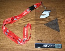 KASEY KAHNE #5 DAYTONA LLAVERO CORDÓN Y SOPORTE DE CREDENCIALES ¡¡¡TOTALMENTE NUEVO!!!!