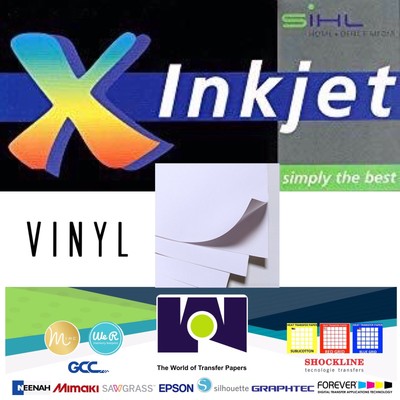SIHL Inkjet Printable White Vinyl GLOSS 5 Sheets 8.5/"x11/" Waterproof