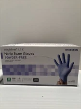 McKesson 200 Ct Confiderm Nitrile Exam Gloves Powder-Free - Medium size - Blue