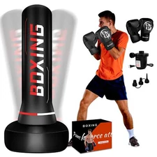 Freestanding Punching Bag for Adult Teens, 70" Heavy Punching Bag with Boxing...