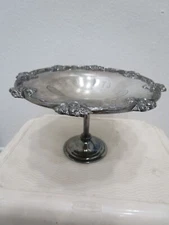 Vintage King George III Silver Plate Compote - Nice