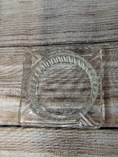 Small Clear Glass Ash Tray Square Glass Ashtray 4 Slot