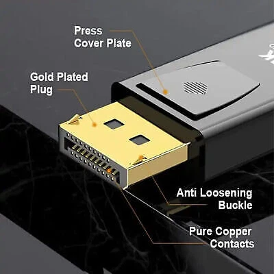 DP auf HDMI DisplayPort HDMI Adapter Konverter 4K Full HD - Bild 4 von 4