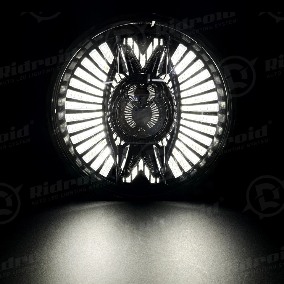 Nuevo para Jeep Patriot 2008-2016 par de faros LED de 7 pulgadas DRL luz proyector Foto 4 de 4