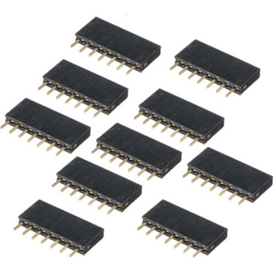20PCS 1x7 Single Row 7 Pins Pitch 2.54mm PCB Socket Female Header Set