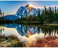 Paint By Numbers Kit Snow Mountain 40CMx50CM Canvas