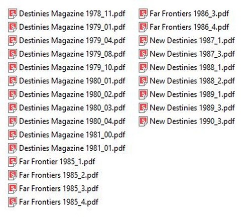 DESTINIES / FAR FRONTIER/ SCI-FI 24 Select Issue Collection On USB Thumb Drive - Picture 4 of 12