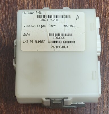 04-11 Nissan Titan Armada Pathfinder Seat Memory Control Module 98800-7S200