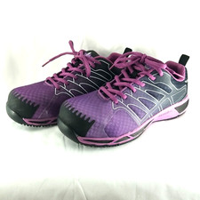 Nautilus Women's Slip Resistant Athletic Work Shoes Composite Toe Purple 7.5W