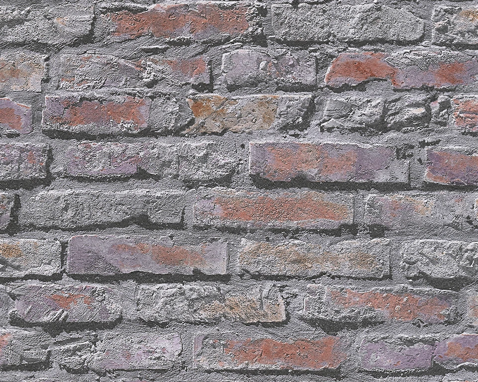 95470-2) Präge Tapete Stein-Mauer Dekor Riemchen Klinker sagenhafte Optik - Bild 2 von 3