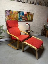 Rimbo Lounge Chair & Ottoman Simo Heikkil&auml; for IKEA 1990's Vintage Bent Plywood
