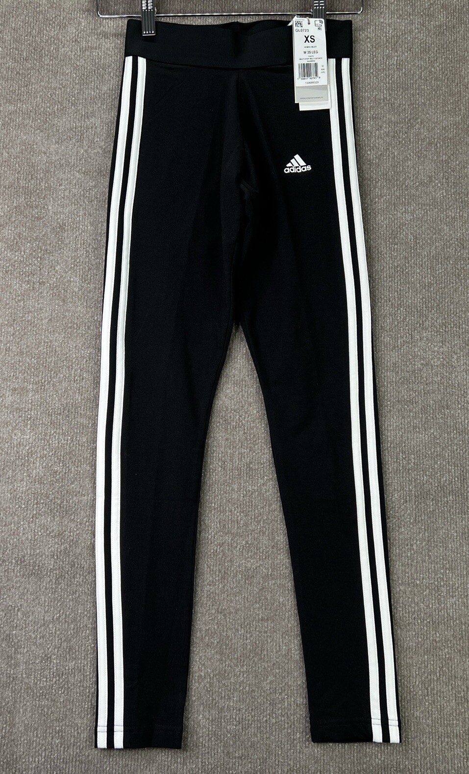 Adidas Tights Womens Size XS Black White 3 Stripe Multi Sport GL0723 NWT