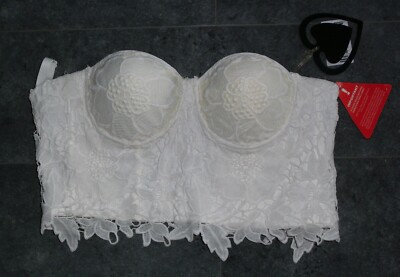 Club L BH Push Up Crochel Buster Cream  Gr 36 Damen Neu mit Etikett sexy 
