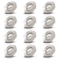 12X Led Einbaustrahler Ultraflach 5W Deckenspot Schwenkbar Einbauleuchte IP23