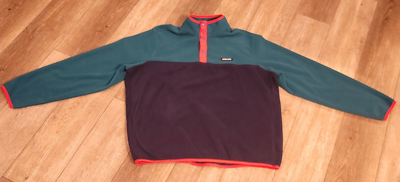 Lands End 1/4 Snap Heritage Fleece Pullover Jacket Mens XL (46-48