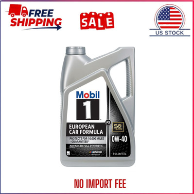 Mobil 1 FS European Car Formula Full Synthetic Motor Oil 0W-40, 5 Quart