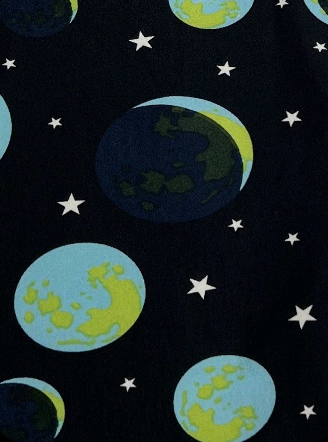 NUEVO Leggings LuLaRoe TC NEGRO VERDE Estrella ESPACIO Galaxia Media Luna Planeta TIERRA Foto 2 de 4
