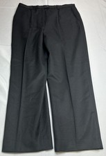 VTG Pendleton Pants Womens 14 Black Virgin Wool Trousers Made USA Office Career