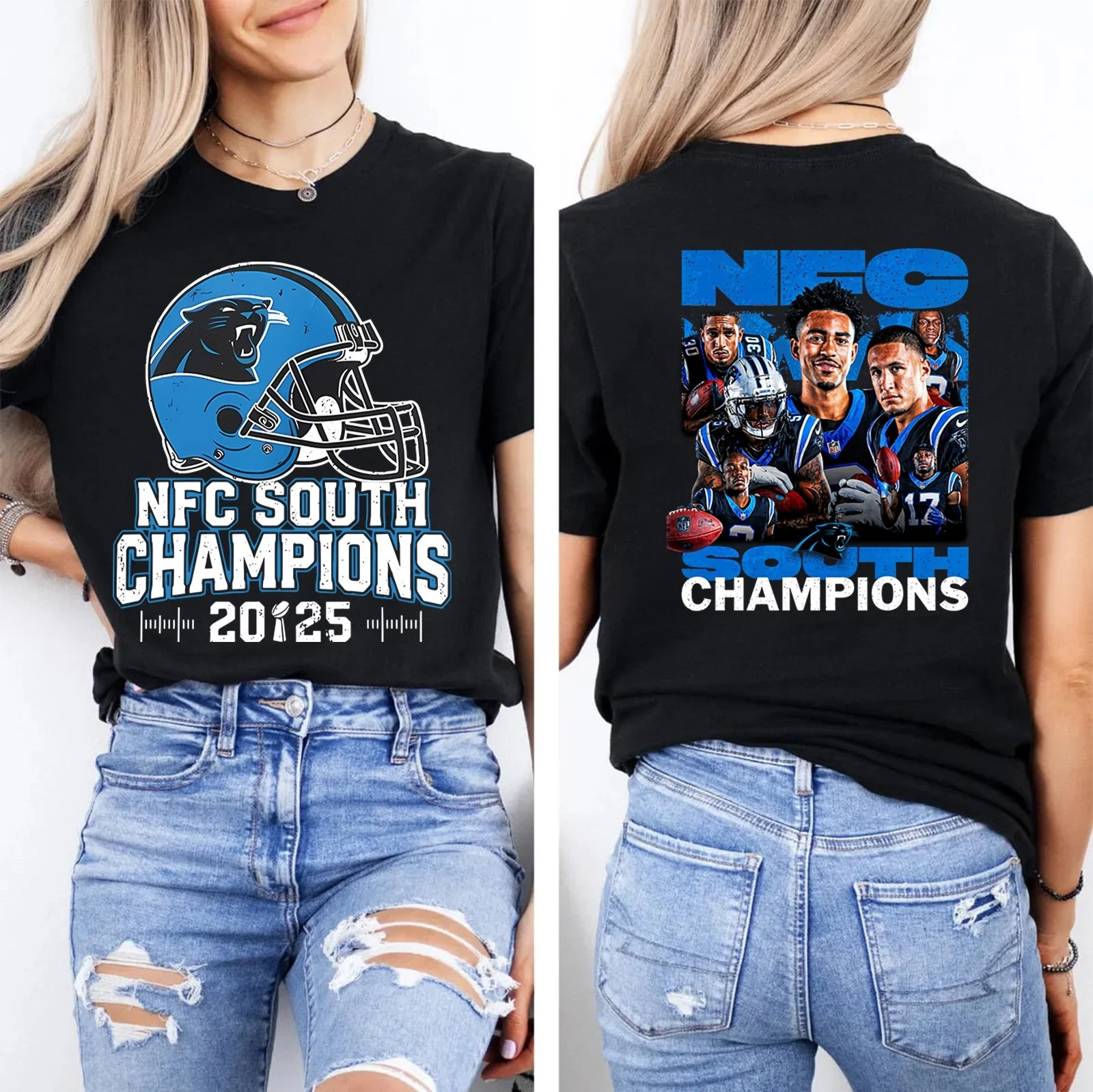 Carolina Panthers 2025 NFC South Division Champions TShirt