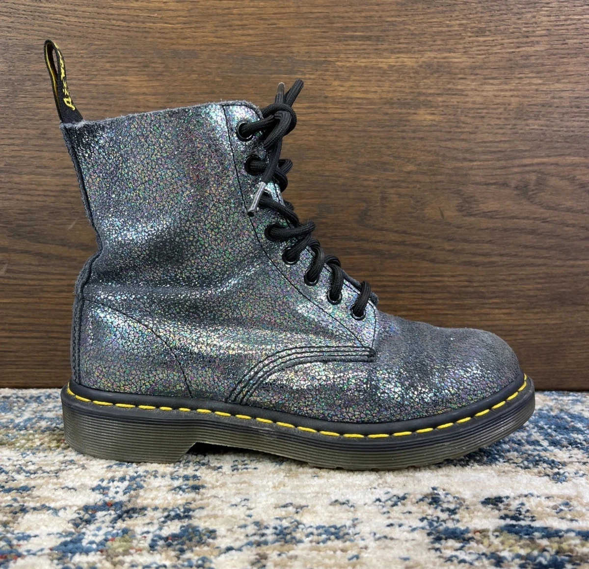 Dr. Martens Low (1-1.9 in) Heel Height Blue Boots for Women for