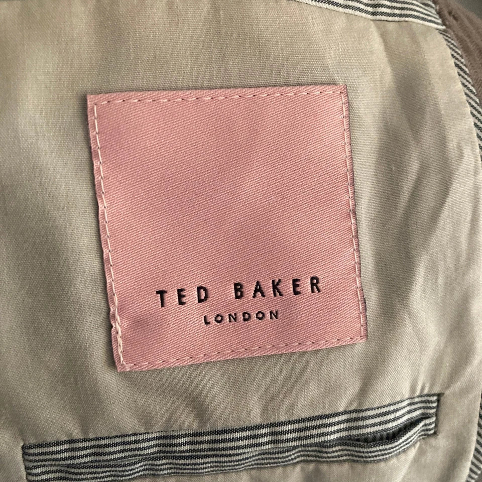 Chaqueta Ted Baker Doble Pecho 3 Mujer 6-8 Marrón Taupe Prendas Exteriores Ligera Foto 4 de 4